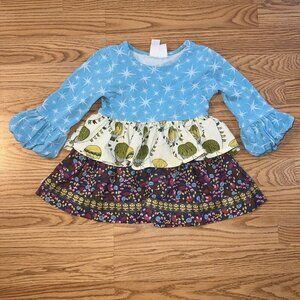 Matilda Jane Dress Girls 4 Paint By Number Arctic Ice Hot Air Balloons Floral